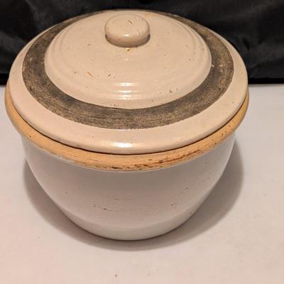 Turned Pottery Crock (B)