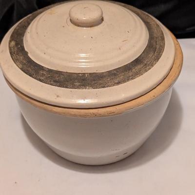 Turned Pottery Crock (B)