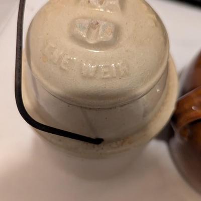 Antique Weir Ceramic Canning Crock Stoneware Crocks (B)