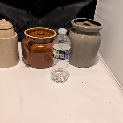 Antique Weir Ceramic Canning Crock Stoneware Crocks (B)