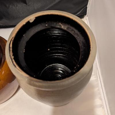 Antique Weir Ceramic Canning Crock Stoneware Crocks (B)
