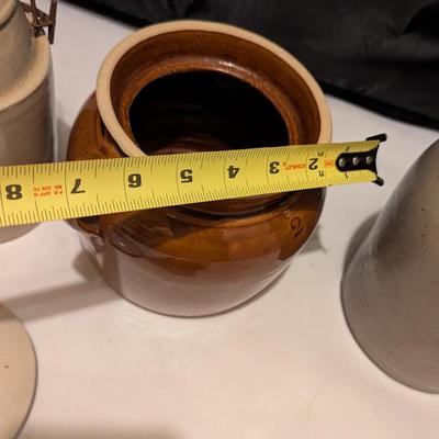 Antique Weir Ceramic Canning Crock Stoneware Crocks (B)