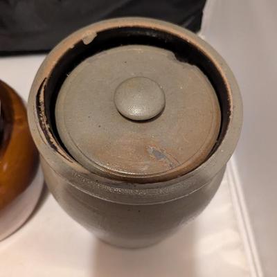 Antique Weir Ceramic Canning Crock Stoneware Crocks (B)