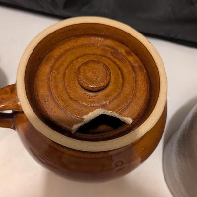 Antique Weir Ceramic Canning Crock Stoneware Crocks (B)