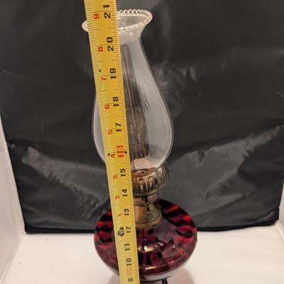 Electric Cranberry Glass Table Lamp (B)
