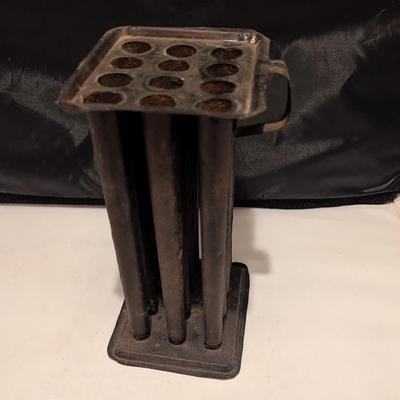 Antique 12 Stick Tin Tapered Candle Mold Primitive Farm House Decor (B)