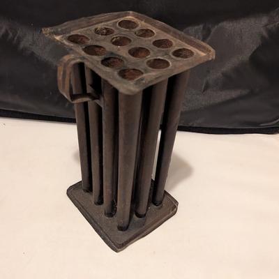 Antique 12 Stick Tin Tapered Candle Mold Primitive Farm House Decor (B)