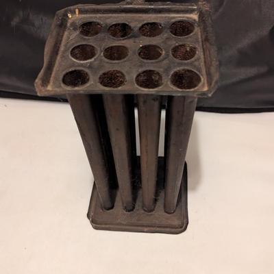 Antique 12 Stick Tin Tapered Candle Mold Primitive Farm House Decor (B)