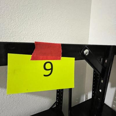 Lot 9 Standard sized Black Steel Shelves Group of 2