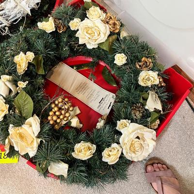 Lot 18 Lot of 3 Wreaths in totes