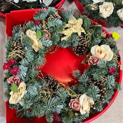Lot 18 Lot of 3 Wreaths in totes