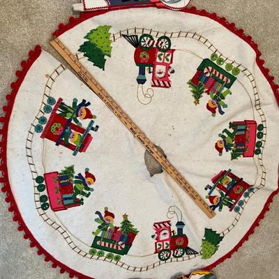 Lot 32 Home made Christmas Tree skirt & stockings
