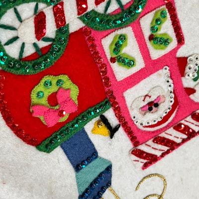Lot 32 Home made Christmas Tree skirt & stockings