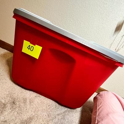 Lot 40 Tote of Christmas Decor