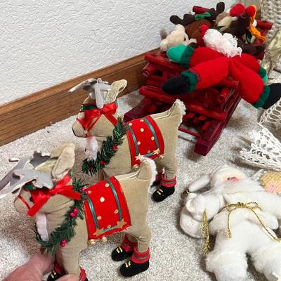 Lot 40 Tote of Christmas Decor