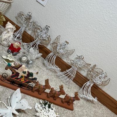 Lot 40 Tote of Christmas Decor