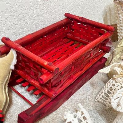 Lot 40 Tote of Christmas Decor