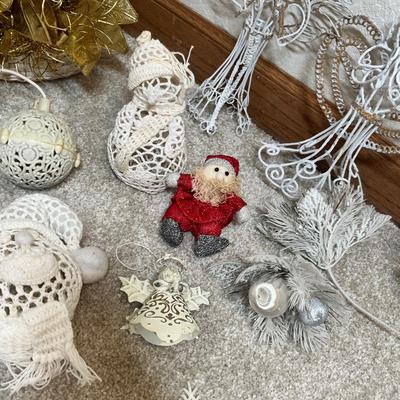 Lot 40 Tote of Christmas Decor