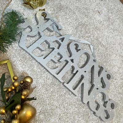Lot 47 Tub of Christmas Decor Silver/ Gold
