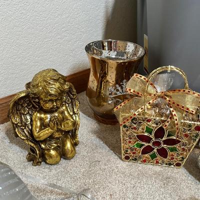 Lot 47 Tub of Christmas Decor Silver/ Gold