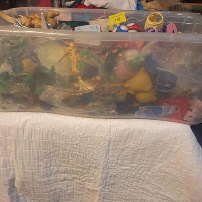 Tub full of small toys