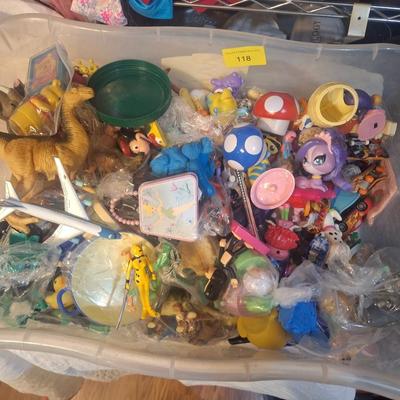 Tub full of small toys