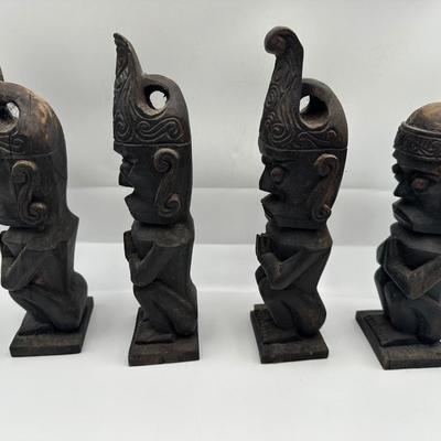 Vintage Hand Carved Indonesia Nias Warriors