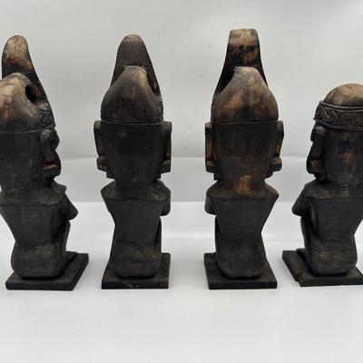 Vintage Hand Carved Indonesia Nias Warriors