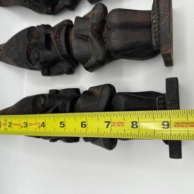 Vintage Hand Carved Indonesia Nias Warriors