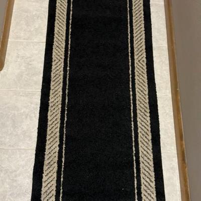 Black/Brown 7ft Runner Rug