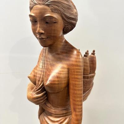 Large Vintage Indonesia Hand Carved Sculpture