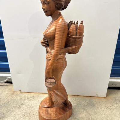 Large Vintage Indonesia Hand Carved Sculpture