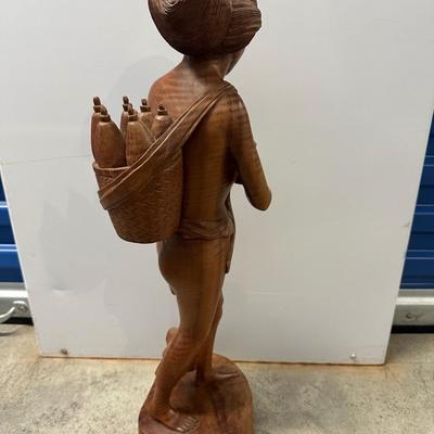 Large Vintage Indonesia Hand Carved Sculpture