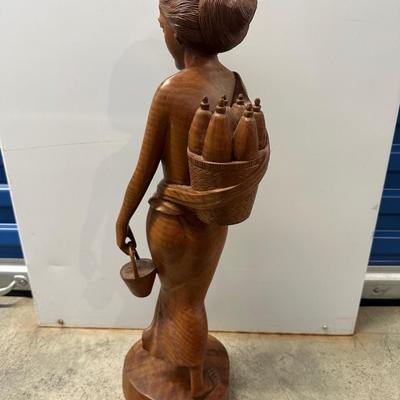 Large Vintage Indonesia Hand Carved Sculpture