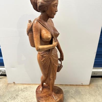 Large Vintage Indonesia Hand Carved Sculpture