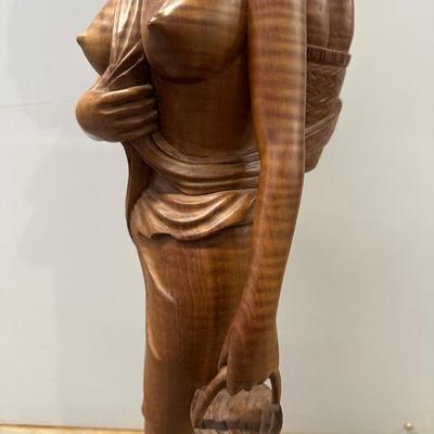 Large Vintage Indonesia Hand Carved Sculpture