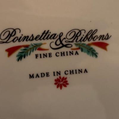 Poinsettia and Ribbon China