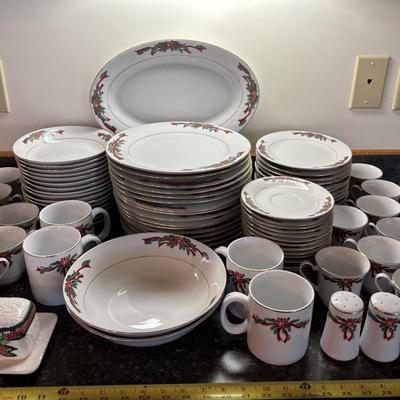 Poinsettia and Ribbon China