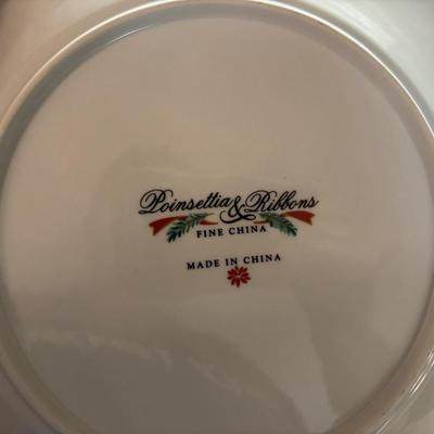 Poinsettia and Ribbon China