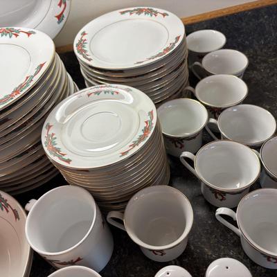 Poinsettia and Ribbon China