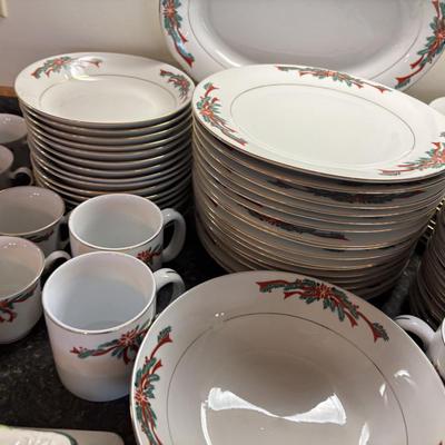 Poinsettia and Ribbon China