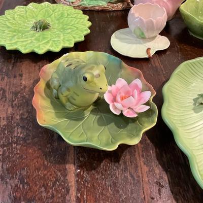 K1233 Large Collection of Frog Themed Dishes by Dept. 56 B. St. John