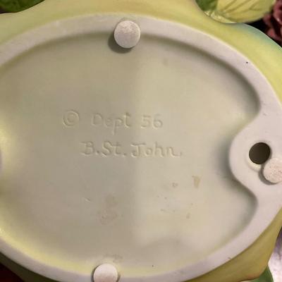 K1233 Large Collection of Frog Themed Dishes by Dept. 56 B. St. John