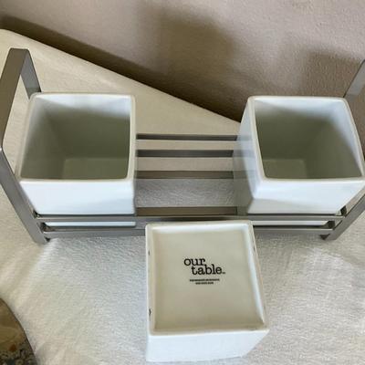 Island Oasis Relish Tray Platter and Relish Caddy