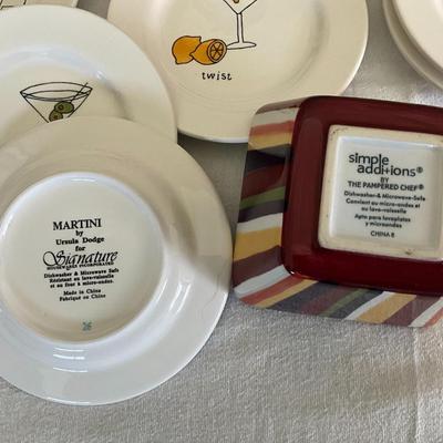 Pampered Chef Condiment dishes, Signature Martini canape plates