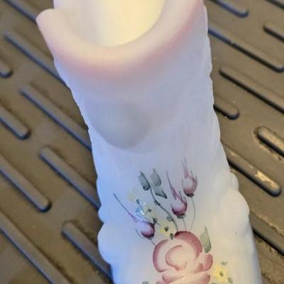 Fenton Satin Glass Shoe