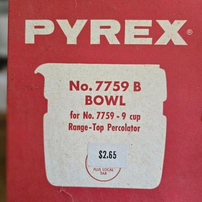 Vintage Pyrex Coffee pot Box