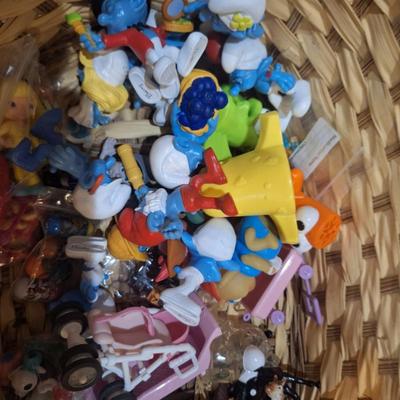 Basket of small and tiny toys