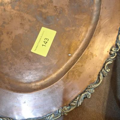 Copper and brass platter