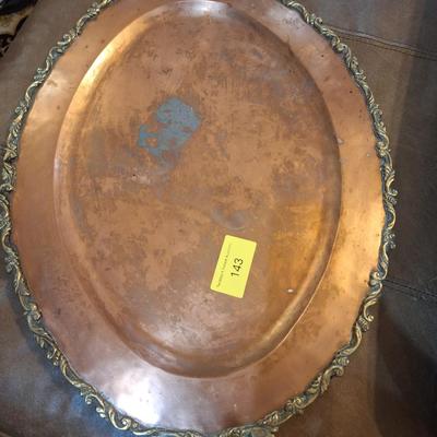Copper and brass platter